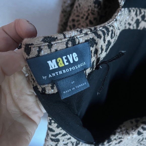 Anthropologie Maeve Knit Cut Out Mini Dress | Size 4P - Picture 4 of 6